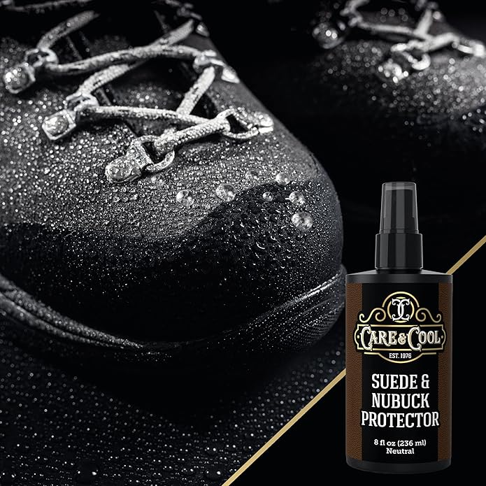 Care & Cool Maximum Protection for Your Suede and Nubuck (8 oz). Waterproofing, Dust and Stain Repellent Formula for your Shoes, Boots, Bags and Jackets. Setting the Standards Since 1976.