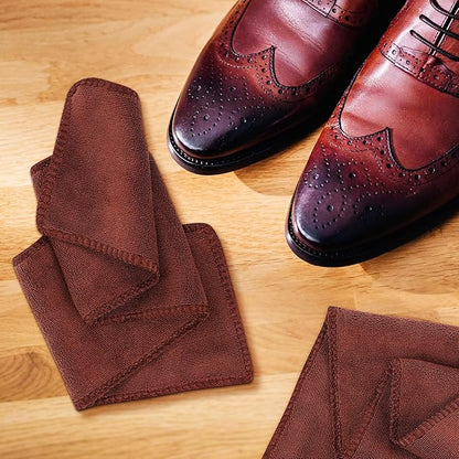 10 Pcs Shine Shoes Cloth Kit Polish Dauber Applicators Cleaning Leather Shoes Boots Microfiber Care Cloths Suede Cleaner