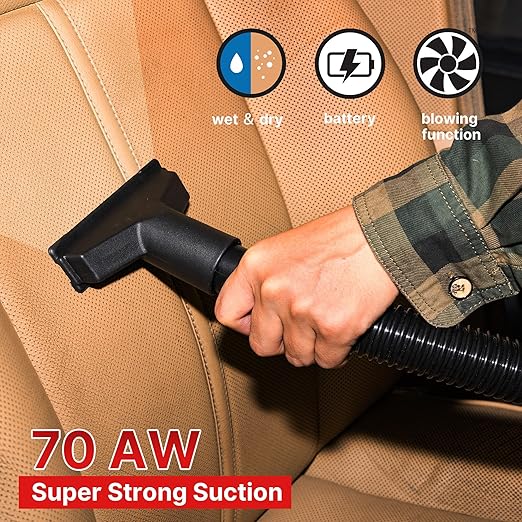 Shop-Vac 20V Wet/Dry Cordless Vacuum, 5 Gallon, 4.7 Peak HP, 10kPa Strong Suction & Blower, Portable Vacuum, 4.0A Battery Powered for Car, Home and Garage