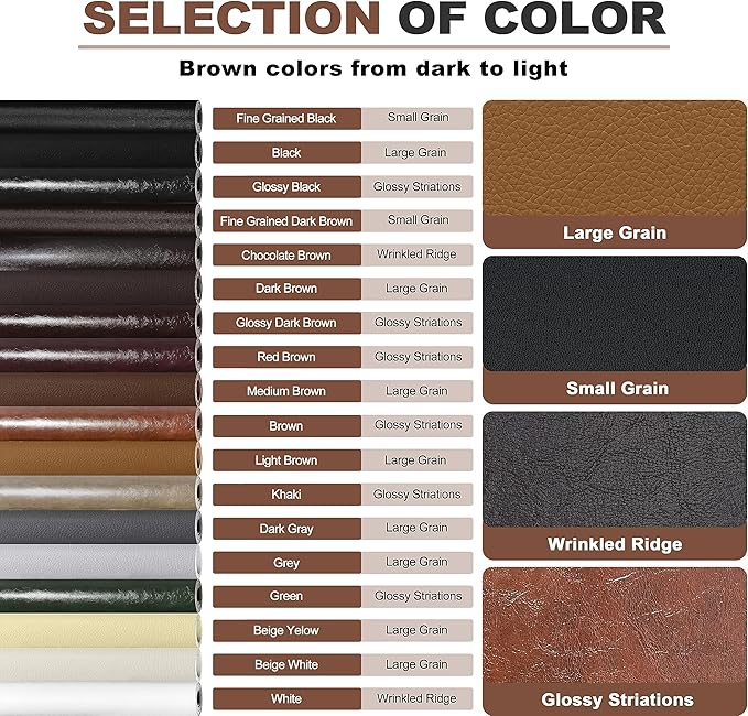 KING MOUNTAIN Leather Repair Patch,2 Packs 9 x 11 Inches self Adhesive Leather Repair Tape for Damaged Leather Furniture, Sofa Seating,Car Seats, Leather Goods（Gray）