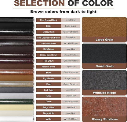 KING MOUNTAIN Leather Repair Patch,2 Packs 9 x 11 Inches self Adhesive Leather Repair Tape for Damaged Leather Furniture, Sofa Seating,Car Seats, Leather Goods（Gray）