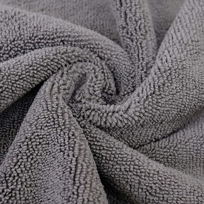 POLYTE Premium Microfiber Cleaning Towel,16x16 in 24 Pack (Blue,Gray,Yellow)