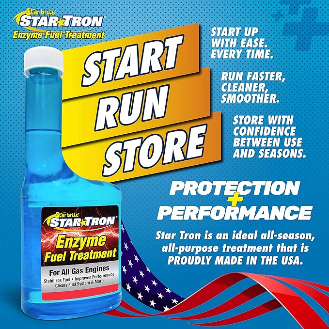 STAR BRITE Star Tron Enzyme Fuel Treatment - Concentrated Gasoline Formula - 1 oz. Treats 16 Gallons - 32 OZ (093032)