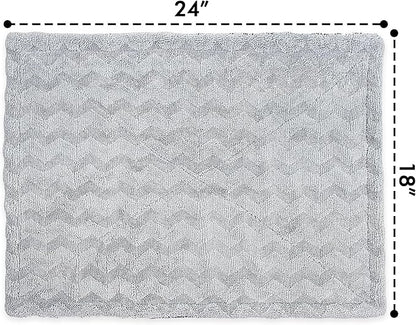Greenfound Microfiber Towel for Cars, 1000GSM Car Drying Towel, Double Twist Pile & Edgeless Design, No Streaks, Scratches, or Water Spots, Soft and Absorbent, 18"×24", Wave Silver&Grey