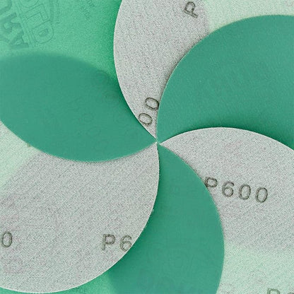 Dura-Gold Premium 5" Green Film Sanding Discs - 600 Grit (Box of 50) - Hook & Loop Backing Sandpaper Discs for DA Sanders, Finishing Fine Cut Abrasive - Sand Automotive Car Paint, Woodworking Wood