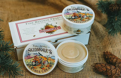 Skidmore's Biker Edition Leather Care Gift Set and Featherline Detail Applicator Brushes
