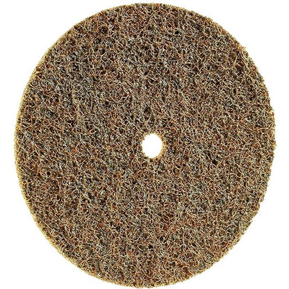 CS Unitec 80615 FIX Fleece (Nonwoven) Disc for The FIX Hook and Loop System, 4-1/2" Diameter, Coarse (Brown) (Pack of 10)