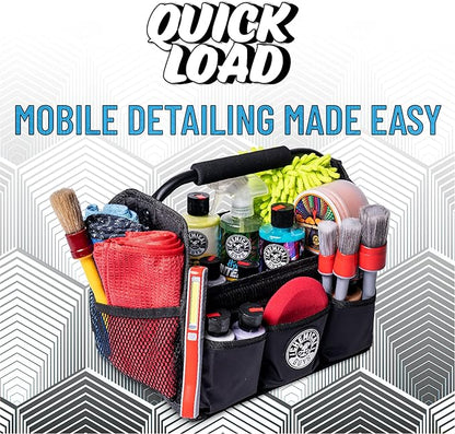 Chemical Guys Quick Load Collapsible Detailing Car Caddy Organizer & Storage – Portable Wash and Garage Organizer for Supplies, Tools and Accessories – Durable Black Design for Cars, Trucks & Home | Quick Load, Collapsible, For Cars, Trucks, SUVs, RVs