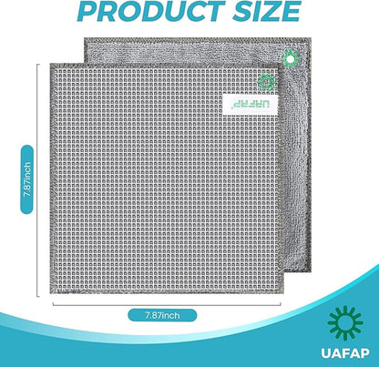 UAFAP 12Pcs New Upgrade 2-Layer Non Scratch Wire Dishcloth,Wire Dishwashing Rag,Reusable Quick-Dry Odor-Free Scrub Cloths for Dishes, Kitchen Cleaning Dish Rags for Cookware,Sinks, Dishes,Stove ﻿