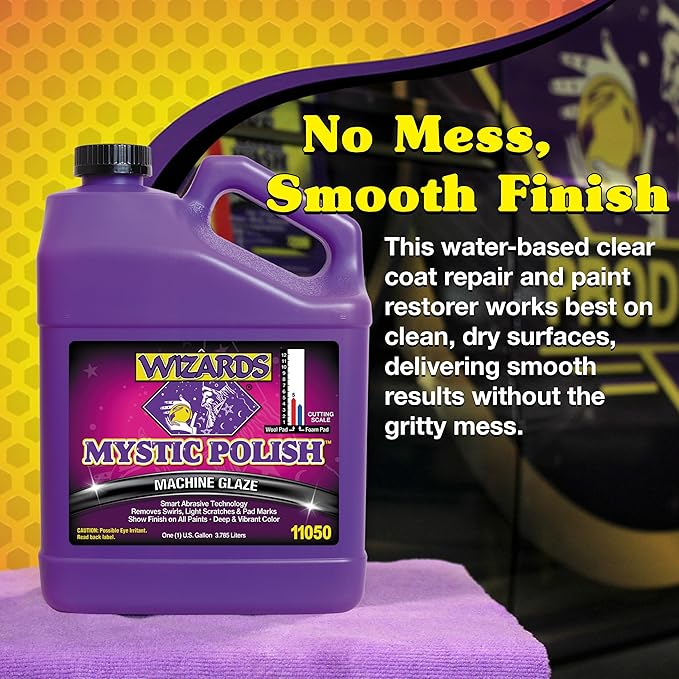 Wizards Buffing Liquid - Cutting Compounds & Polish Machine Glaze (Gallon, Mystic Cut Compound)