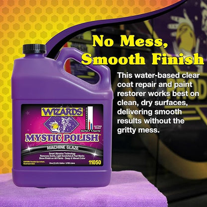 Wizards Buffing Liquid - Cutting Compounds & Polish Machine Glaze (Gallon, Mystic Cut Compound)