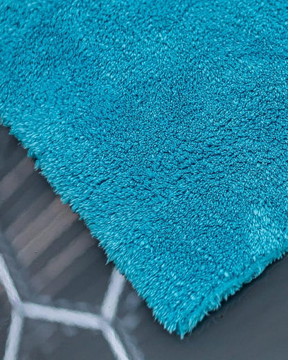 Autofiber [Korean Plush 550] Premium Edgeless Detailing Towels 550gsm (16"x16") Aqua Blue - 3 Pack