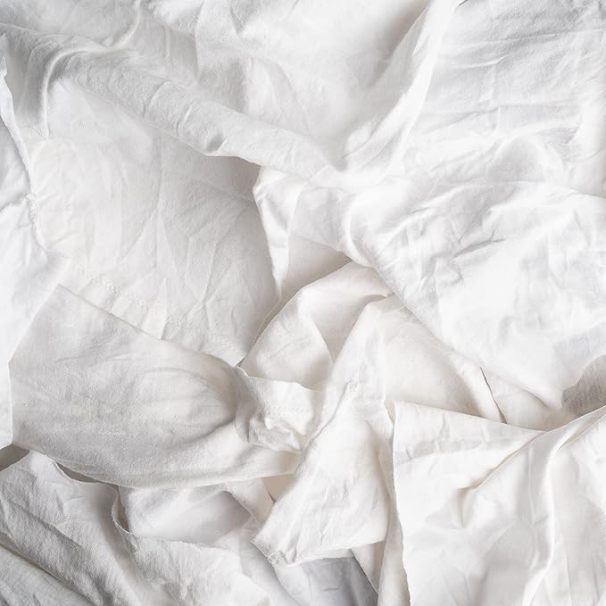 Erie Cotton Recycled White Knit T-Shirt Rags 25lb Box