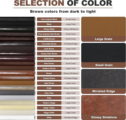 KING MOUNTAIN Leather Repair Patch,4 x 63 Inches self Adhesive Leather Repair Tape for Damaged Leather Furniture, Sofa Seating,Car Seats, Leather Goods（Medium Beige）