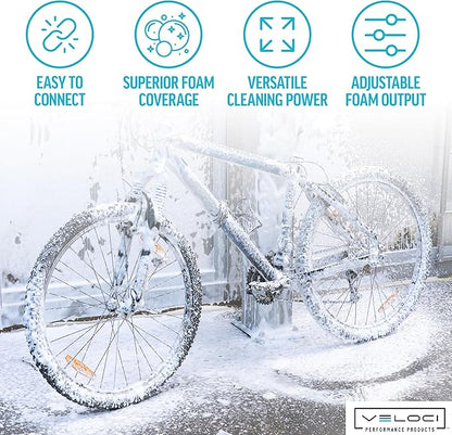 Veloci Performance MTM Hydro GHF1 Low Pressure Garden Hose Foam Cannon and Sprayer Gun for Car Wash, Cleaning Decks and Recreational Vehicles