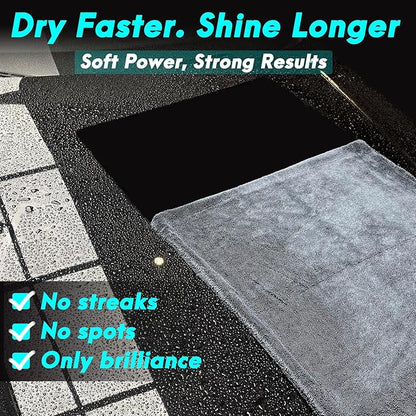 Microfiber Towels for Cars, Car Drying Towel, Drying Towels Car Detailing, Blackline Drying Microfiber Towel Car Wash Care Flash Detail Extra Large Super Absorbent Cleaning Supplies Shammy Cloth