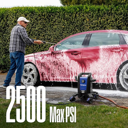 Westinghouse ePX3500 Electric Pressure Washer, 2500 Max PSI 1.76 Max GPM with Anti-Tipping Technology, Onboard Soap Tank, Pro-Style Steel Wand, 5-Nozzle Set, for Cars/Fences/Driveways/Home/Patios