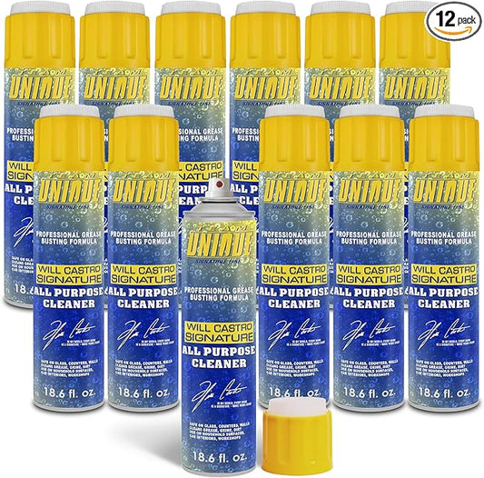 TEAM UNIQUE All-Purpose Cleaner – 18.6 Fl Oz (550mL) Pack of 12 | Powerful Formula for Tough Stains and Grease | Multi-Surface Cleaner for Home, Auto, and Industrial Use