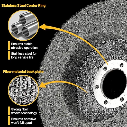 Sbestily 10Pcs 600 Grit Scour Flap Disc 4 1/2 Inch Fine Polishing Buffing Wheel for Metal Stainless Steel Angle Grinder Scouring Pads Scuff Sanding Discs Paint Rust Remover