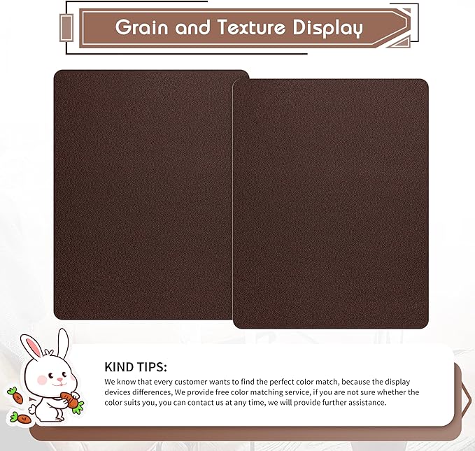 KING MOUNTAIN Leather Repair Patch,2 Packs 9 x 11 Inches self Adhesive Leather Repair Tape for Damaged Leather Furniture, Sofa Seating,Car Seats, Leather Goods（Coffee Brown）