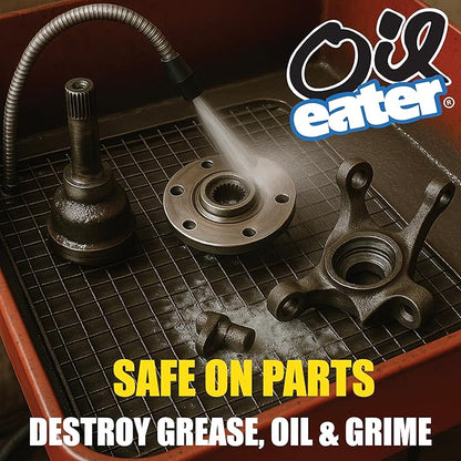 Oil Eater Parts Washer Fluid, Water-Based Heavy Duty pH Neutral, Smart Microbe Safe Parts Cleaner Systems, 5 Gallons