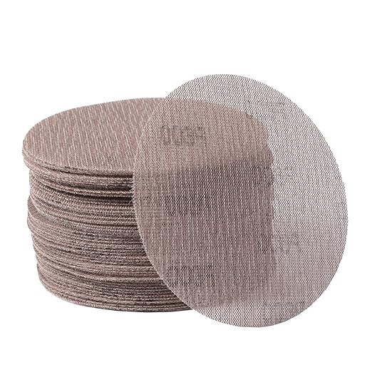 600GRIT 50pcs 5-Inch Mesh Abrasive Sanding Discs Hook & Loop Sandpaper, Dust Free Anti-Blocking Net Sandpaper Sheets for Auto Body, Wood, Drywall, Metal
