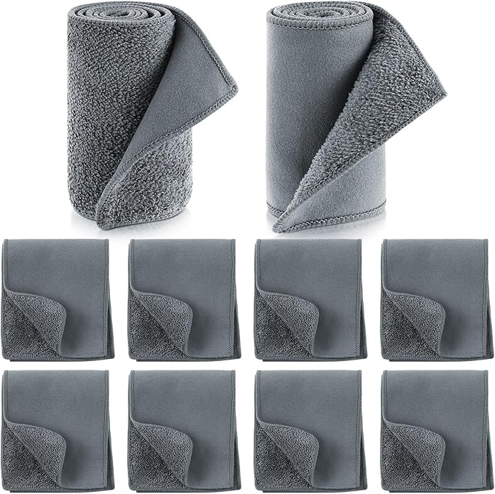 10 Pcs Shine Shoes Cloth Kit Polish Dauber Applicators Cleaning Leather Shoes Boots Microfiber Care Cloths Suede Cleaner