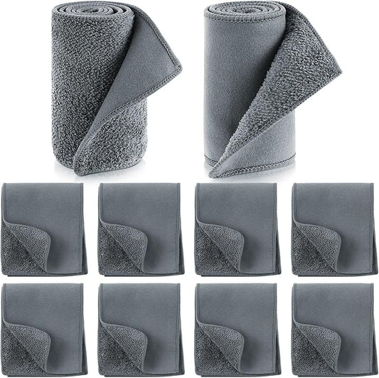10 Pcs Shine Shoes Cloth Kit Polish Dauber Applicators Cleaning Leather Shoes Boots Microfiber Care Cloths Suede Cleaner