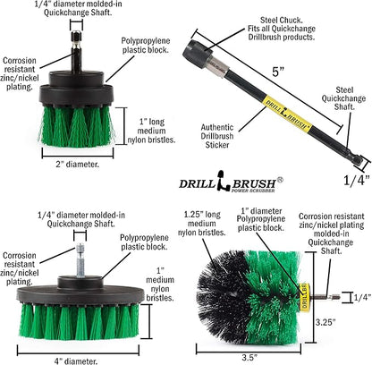 Drill Brush Household Cleaners - Kitchen Cleaning Supplies - Oven Scrub Brush - Stove Top Cleaner Kit - Countertop Cleaning Tools - Sink Pots and Pans Stain Scrubber - Frying Pan Grease Scrubber Kit