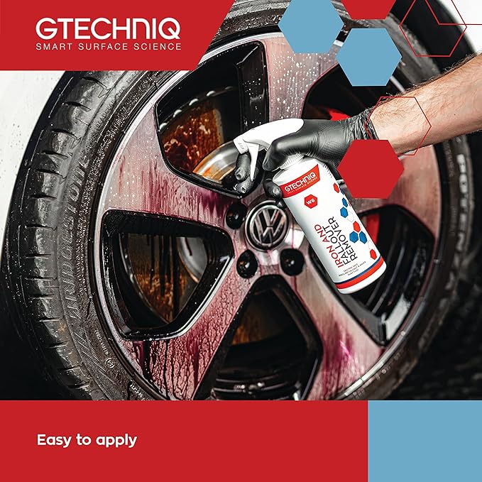 Gtechniq W6 Iron Removing Wheel & Paint Cleaner for Cars 16.9 fl oz | Powerful Iron and Fallout Remover, Dissolves Contaminants Safely, Protects Paintwork and Wheels