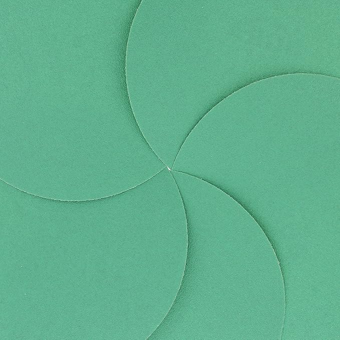 Dura-Gold Premium 6" Green Film PSA Sanding Discs - 120 Grit (Box of 25) - Self Adhesive Stickyback Sandpaper for DA Sanders, Finishing Coarse Cut Abrasive - Sand Automotive Paint, Woodworking Wood