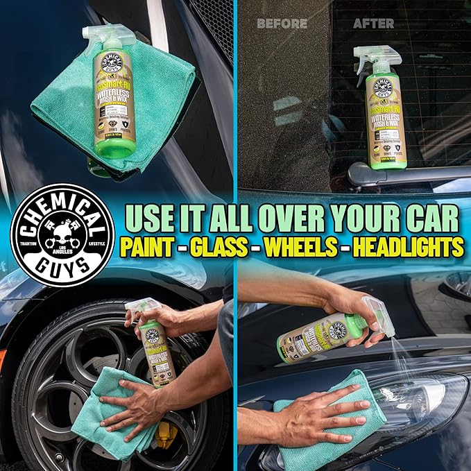 Chemical Guys EcoSmart Waterless Car Wash & Wax Ready To Use, Safe for Cars, Trucks, SUVs, Motorcycles, RVs & More, Extra Large 32 fl oz
