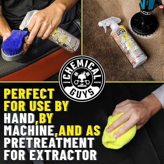 Chemical Guys Lightning Fast Carpet and Upholstery Stain Extractor - Carpet Cleaner, Safe for Fabric, Upholstery, Cars, Home, Office, Furniture, and More, Fresh Scent - 128 oz