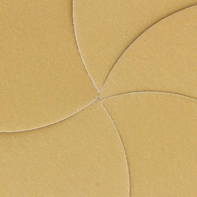 Dura-Gold Premium 220 Grit 6" Gold Sandpaper Discs, No Hole Pattern Dustless, Box of 50, Hook & Loop Backing for DA Sander, Finishing Coarse Sanding Abrasive Automotive Paint, Woodworking Wood, Metal