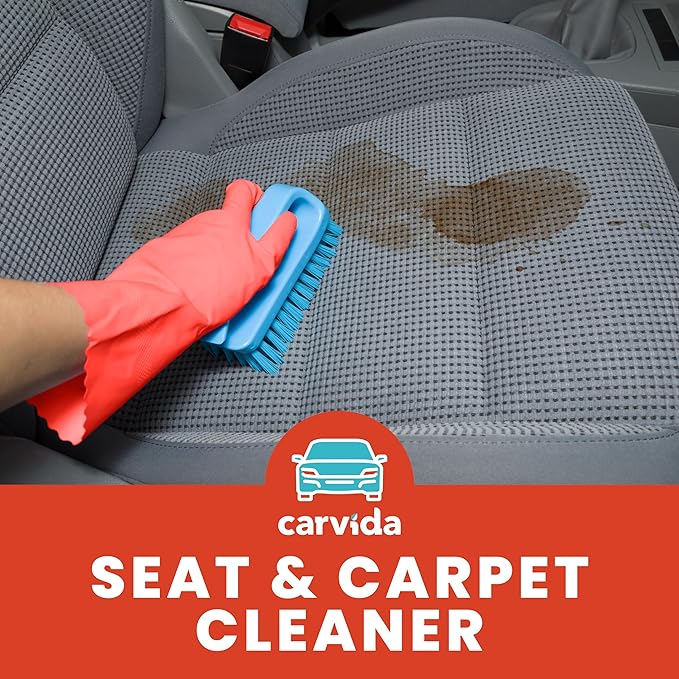 Carvida Seat & Carpet Instant Cleaner - Stain Remover Spray for Automotive Fabric Seats and Carpets, Grapefruit Scent, 16oz