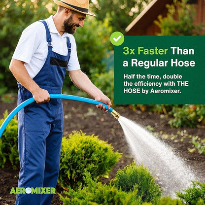 Aeromixer THE HOSE - 1 Inch Garden Hose 25 Ft, Kinkless Commercial Garden Hoses, Heavy Duty Industrial Water Hoses for Outdoors, 650 PSI High-Pressure Watering Tool for Farming and Gardening
