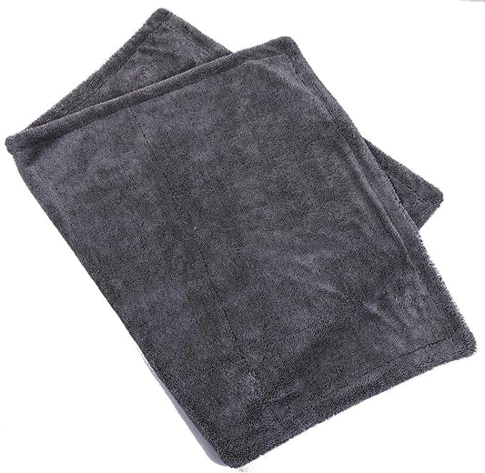 aokway Car Drying Towel from No Streaks, Scratches, or Water Spots - Large Premium 1300 GSM Microfiber - Double Twist Pile & Edgeless Design for Quick & Effortless Dry - 24” x 36”（1 Pack）