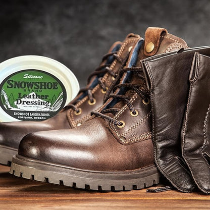 Snowshoe Leather Conditioner, Made in USA Since 1927 - Protect, Condition, Restore & Waterproof - Leather Conditioner for Furniture, Couch, Purses, Shoes, Boots, Gloves, Saddles (8 oz)