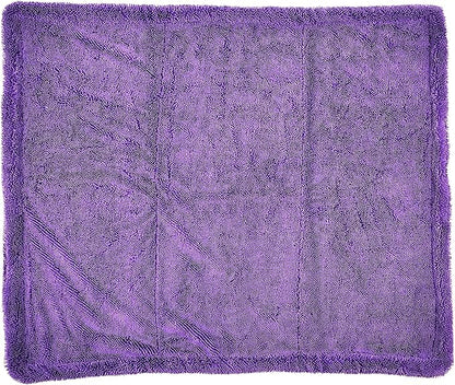 Maxshine 20" x 24" Universal Purple Car Drying Towel – 1200 GSM Rinse-Free Double-Sided Microfiber – Plush, Super Absorbent Towel for Car Wash & Detailing