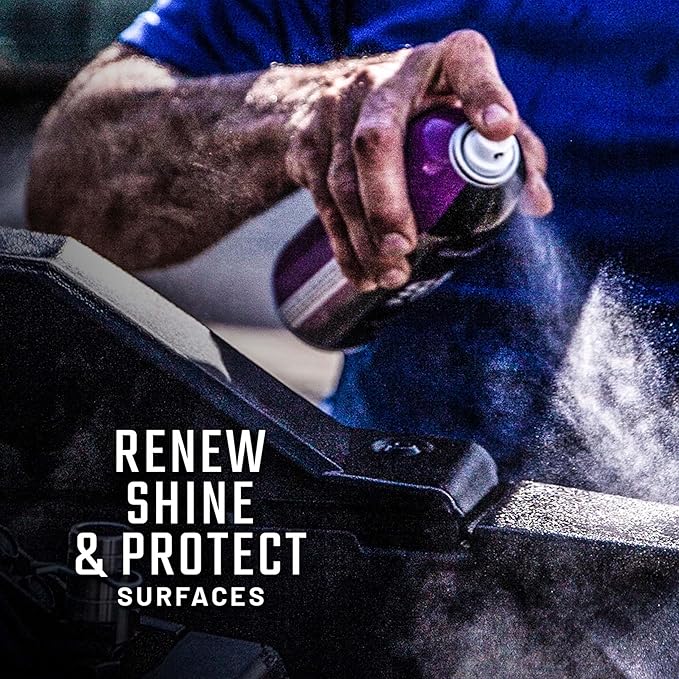 Slick Products Multi-Surface Shine & Protectant Spray, Renew Vinyl, Plastic, Rubber, Trim, Car, Truck, Motorcycle, Dirt Bike – UV Protection, No Drip Formula, 17.35 fl oz