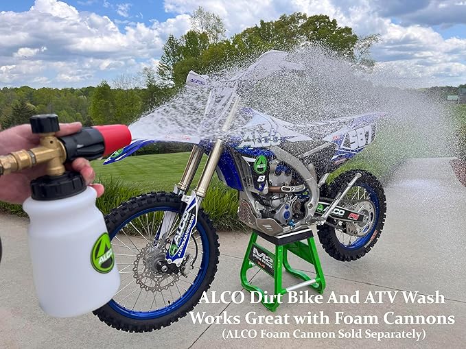 ALCO Dirt Bike and ATV Wash - All-Natural, Powerful, Eco-Friendly Cleaner - Safe for Aluminum, Plastics, and Seals, 32 oz., Pack of 1