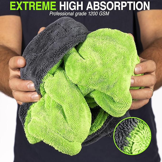 Car Care Extreme Oversized Microfiber Car Wash Drying Towel, Paint Safe, Scratch Free, and Lint Free Car Towel, 36"x24"