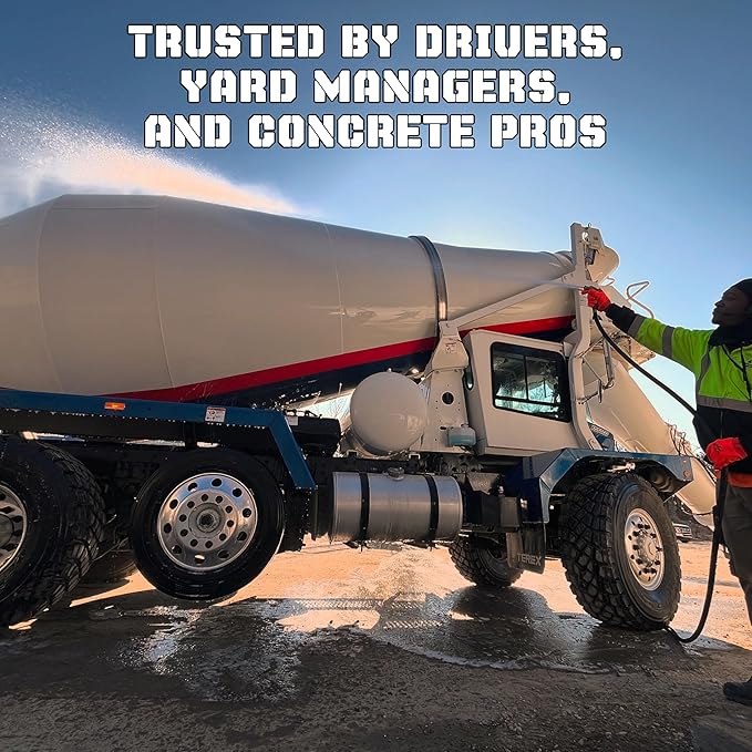Heavy Concrete Remover – Dried Concrete & Cement Dissolver (Non-Corrosive, Biodegradable Acid Alternative), Safe on Equipment, 1-Quart Spray