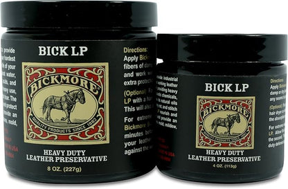 Bickmore Leather Conditioner, Scratch Repair Bick LP 4oz - Heavy Duty LP Leather Preservative | Leather Protector, Softener and Restorer Balm for Dry, Cracked, and Scratched Leather | Made in USA