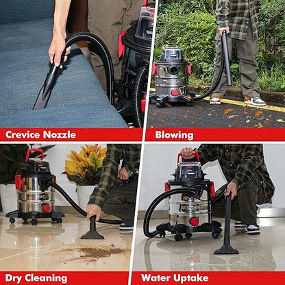 Shop-Vac 20V Wet/Dry Cordless Vacuum, 5 Gallon, 4.7 Peak HP, 10kPa Strong Suction & Blower, Portable Vacuum, 4.0A Battery Powered for Car, Home and Garage