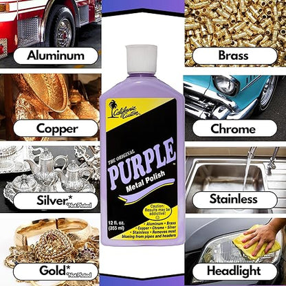 Products – The Original Purple Metal Polish, No Silicone, Body Shop Safe, Great for Aluminum, Brass, Copper, Chrome, Silver, Stainless and Gold, Made in The USA (3)