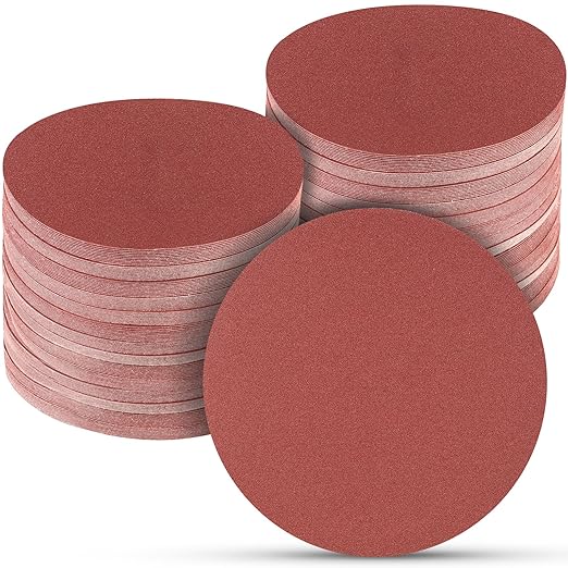 100 PCS 6 Inch Sanding Discs 320 Grit Hook and Loop Sandpaper, Round Orbital Sand Paper Discs for Sander