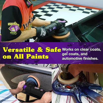 Wizards Buff Pad Back Plate - Soft and Flexible Back Plate for Auto Detailing Supplies - Compatible with Most Wool and Foam Pads - Helps Eliminate Hot Spots and Burns - ‎7 inch