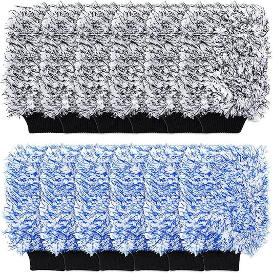 12 Pcs Microfiber Car Wash Mitts, Scratch Free Ultra Absorbent Car Sponge Glove Cleaner Wash Mitts for Cars Wheel Trucks Home Cleaning