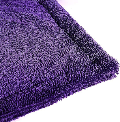 Maxshine 20" x 24" Universal Purple Car Drying Towel – 1200 GSM Rinse-Free Double-Sided Microfiber – Plush, Super Absorbent Towel for Car Wash & Detailing